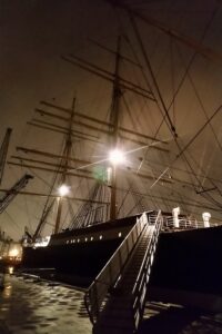 nach dem Dreh in Hamburger Hafen